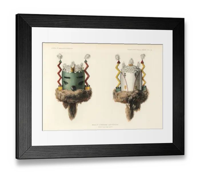 Framed Print : Mask of the U wannami, Rain Makers, Zuni Nation Framed Print : Mask of the U wannami, Rain Makers, Zuni Nation