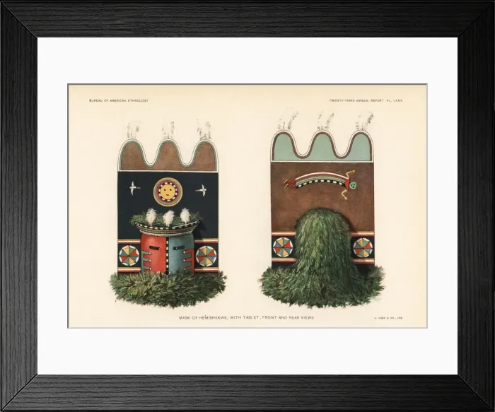 Framed Print : Mask of the He mishiikwe with tablet, Zuni Nation Framed Print : Mask of the He mishiikwe with tablet, Zuni Nation