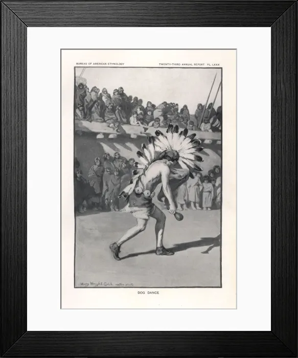 Framed Print : Man performing the Dog Dance, Zuni nation Framed Print : Man performing the Dog Dance, Zuni nation