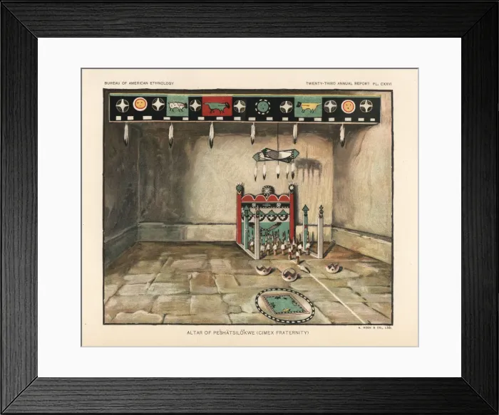 Framed Print : Altar of Pe shatsilo kwe, Cimex Fraternity, Zuni nation Framed Print : Altar of Pe shatsilo kwe, Cimex Fraternity, Zuni nation