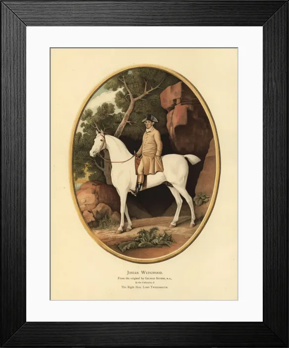 Framed Print : Portrait of Josiah Wedgwood on horseback Framed Print : Portrait of Josiah Wedgwood on horseback