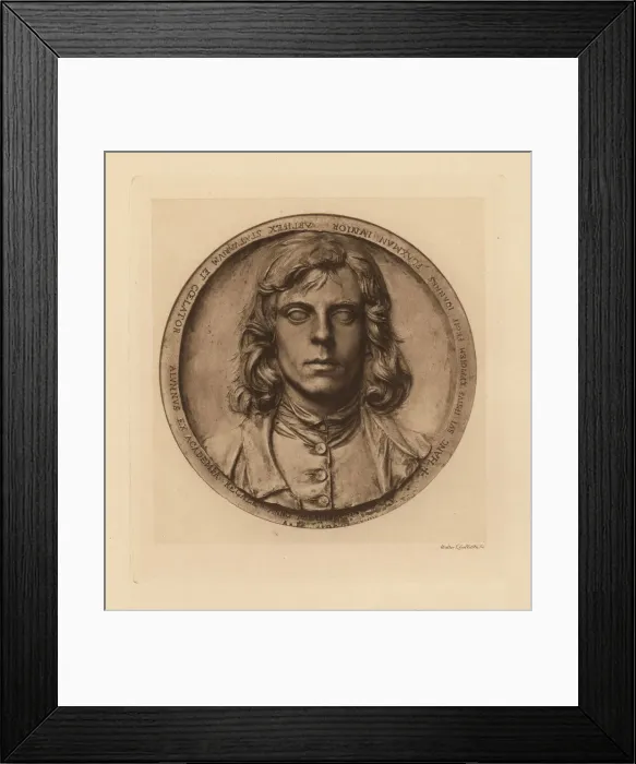 Framed Print : Self-portrait of John Flaxman in terracotta Framed Print : Self-portrait of John Flaxman in terracotta