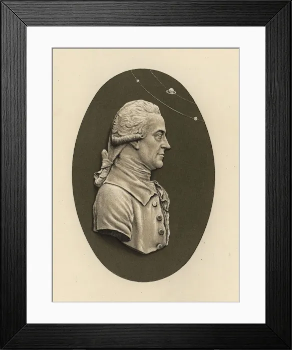 Framed Print : Portrait medallion of astronomer Sir William Herschel Framed Print : Portrait medallion of astronomer Sir William Herschel
