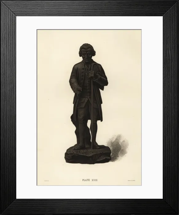 Framed Print : Basalt portrait of Rousseau Framed Print : Basalt portrait of Rousseau