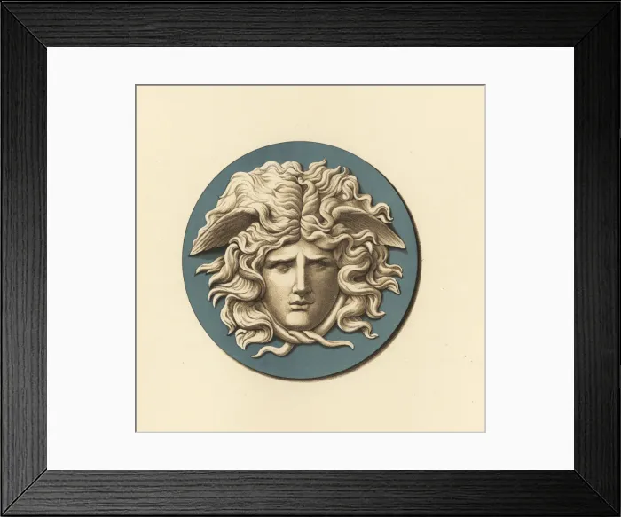 Framed Print : Portrait medallion of the Medusa Framed Print : Portrait medallion of the Medusa