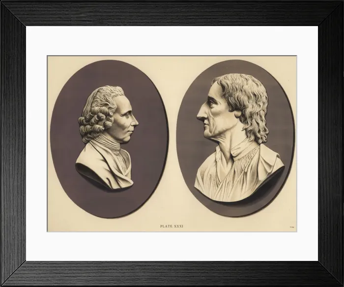 Framed Print : Portrait medallions of Joseph Priestley (L) Framed Print : Portrait medallions of Joseph Priestley (L)