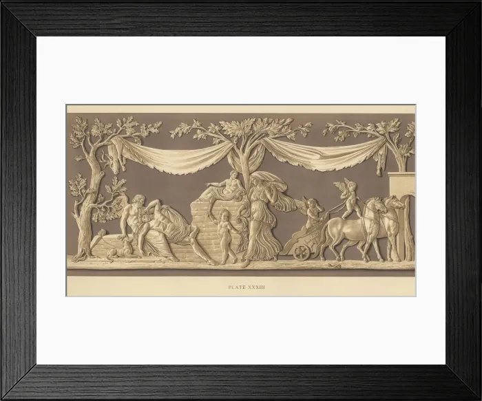 Framed Print : Plaque depicting Diana visiting Endymion Framed Print : Plaque depicting Diana visiting Endymion