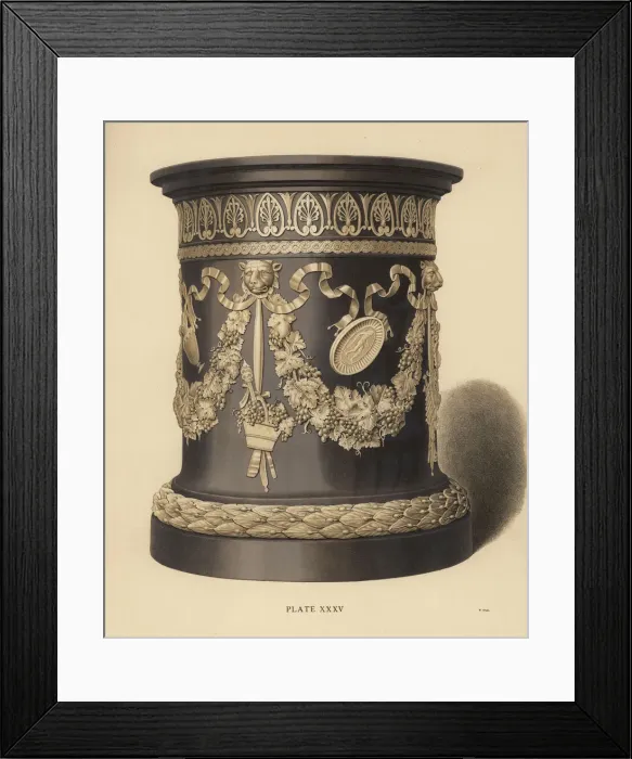 Framed Print : Pedestal for the Borghese or Campana Vase Framed Print : Pedestal for the Borghese or Campana Vase