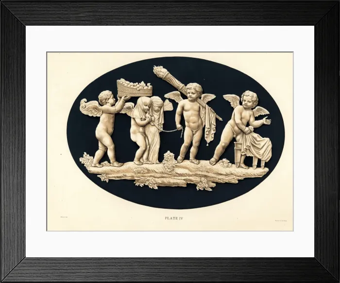Framed Print : Plaque showing the marriage of Cupid and Psyche Framed Print : Plaque showing the marriage of Cupid and Psyche