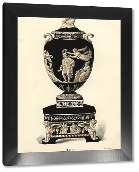 Large Homeric vase and pedestal