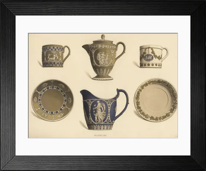 Framed Print : Chocolate pot, vase, cup and saucer Framed Print : Chocolate pot, vase, cup and saucer