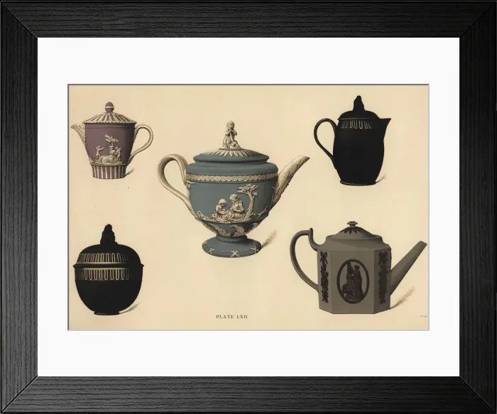Framed Print : Teapots, cream jugs and sucrier Framed Print : Teapots, cream jugs and sucrier