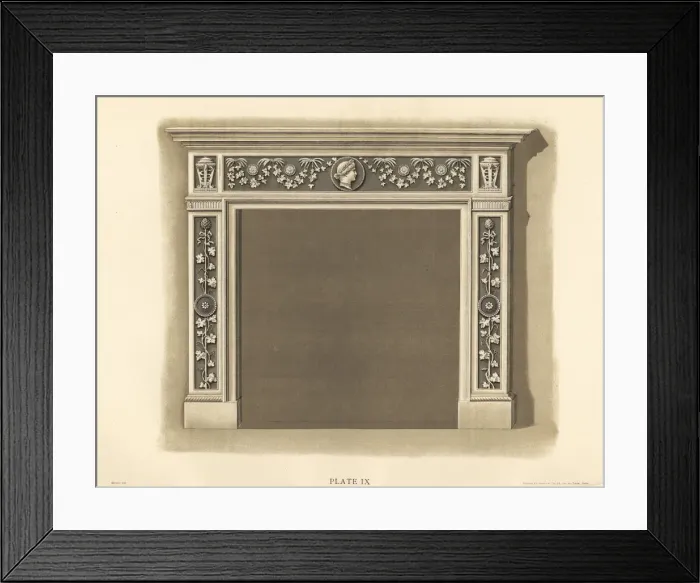 Framed Print : Mantelpiece from Longton Hall Framed Print : Mantelpiece from Longton Hall