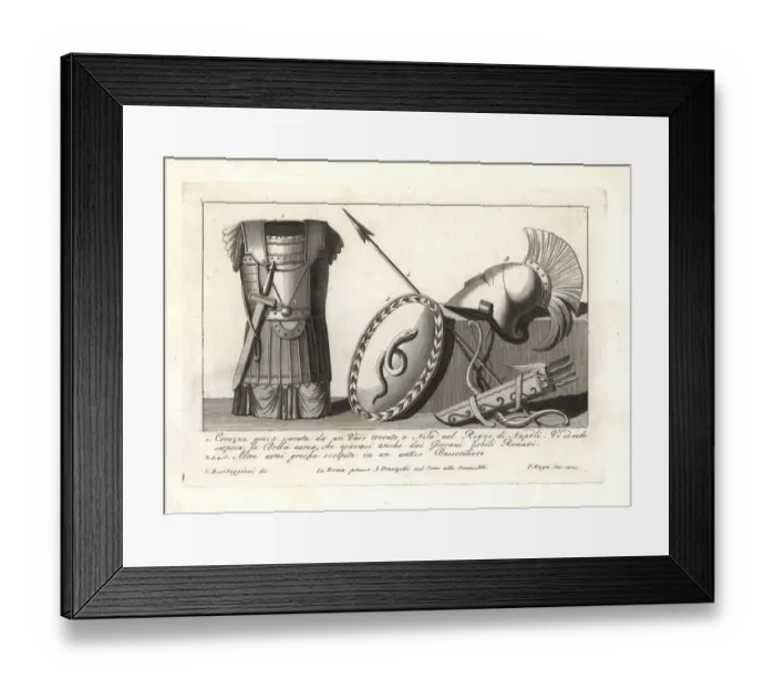 Framed Print : Greek breastplate and weapons Framed Print : Greek breastplate and weapons