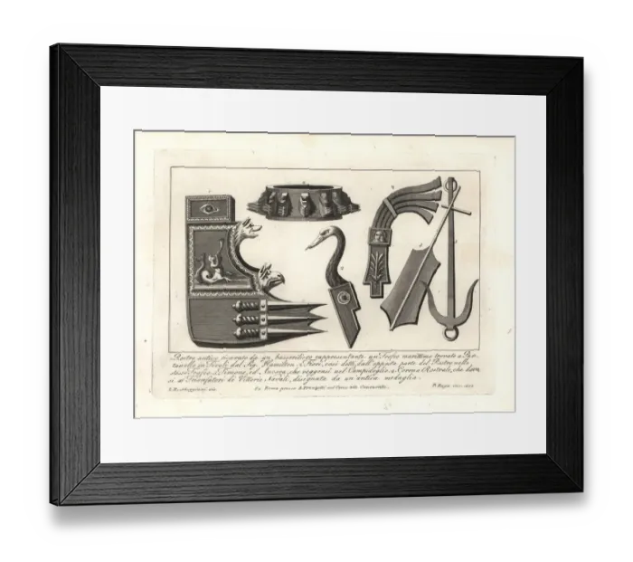 Framed Print : Ancient Roman naval decorations Framed Print : Ancient Roman naval decorations