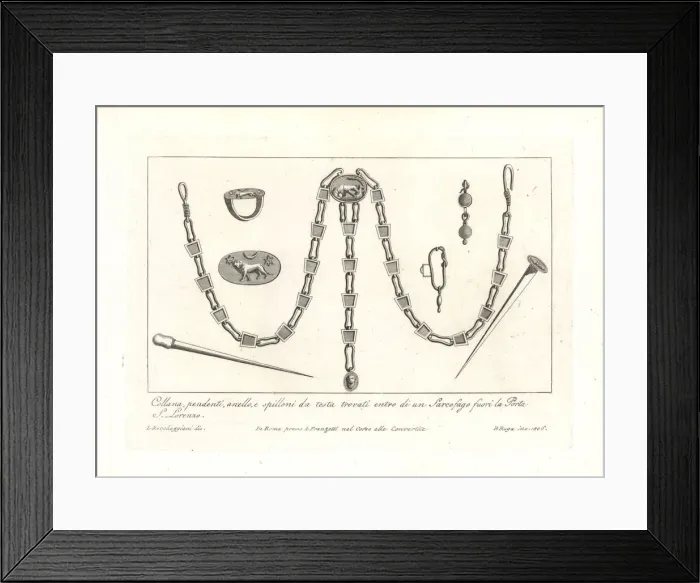 Framed Print : Ancient Roman jewelry Framed Print : Ancient Roman jewelry