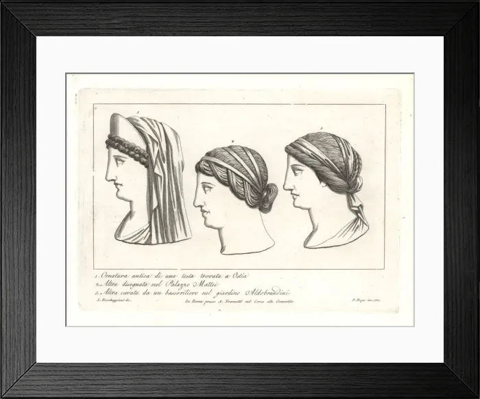 Framed Print : Ancient Roman hairstyles Framed Print : Ancient Roman hairstyles