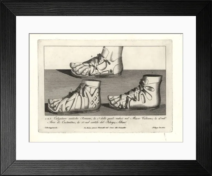 Framed Print : Ancient Roman footwear Framed Print : Ancient Roman footwear