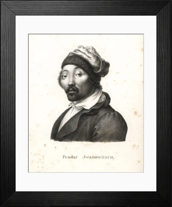 Framed Print : Feodor Jwanowitsch, Kalmyk painter and engraver Framed Print : Feodor Jwanowitsch, Kalmyk painter and engraver