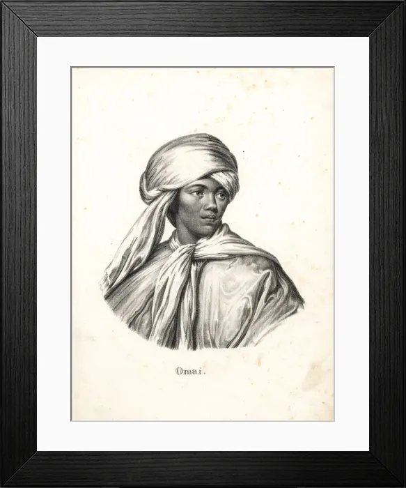 Framed Print : Mai or Omai, young Ra iatean man Framed Print : Mai or Omai, young Ra iatean man