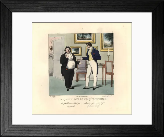 Framed Print : Gentleman tipping a servant in a hotel room, 19th century Framed Print : Gentleman tipping a servant in a hotel room, 19th century