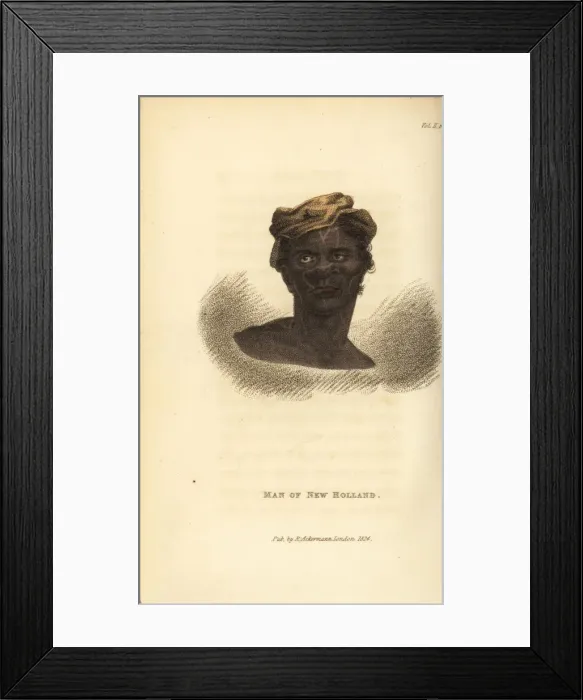 Framed Print : Head of an Australian aboriginal Framed Print : Head of an Australian aboriginal