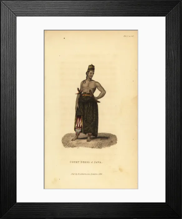Framed Print : Court dress of Java, Indonesia Framed Print : Court dress of Java, Indonesia