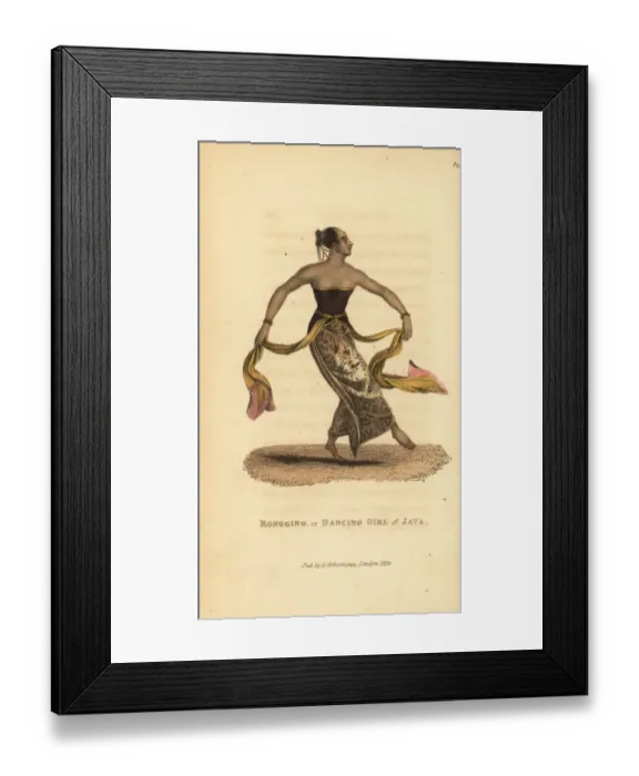 Framed Print : Ronggeng dancing girl of Java, Indonesia Framed Print : Ronggeng dancing girl of Java, Indonesia