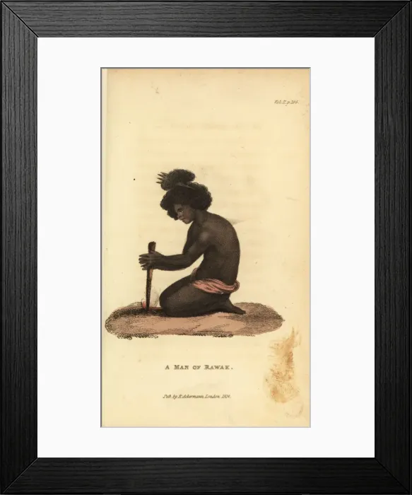 Framed Print : Man of Rawak Island near Waigeo, Papua New Framed Print : Man of Rawak Island near Waigeo, Papua New