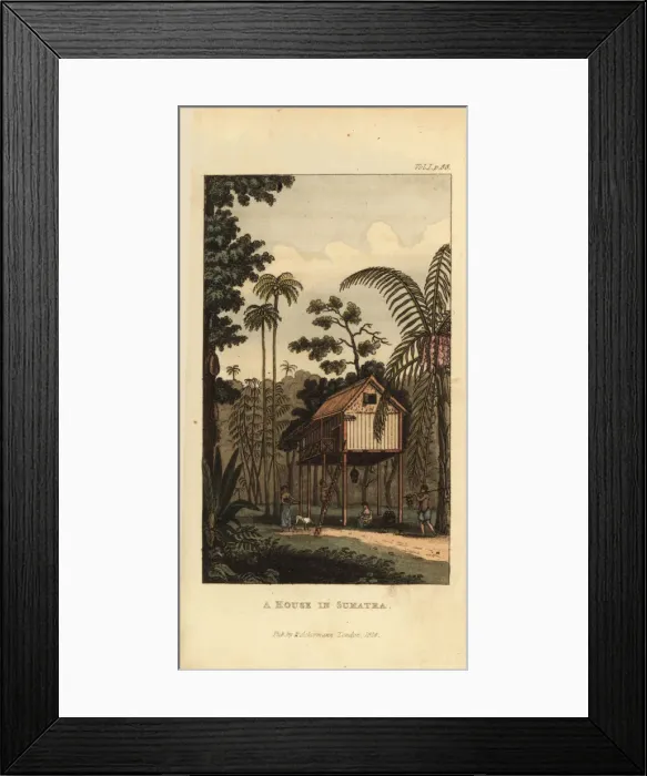Framed Print : House on stilts of the Minangkabau people Framed Print : House on stilts of the Minangkabau people