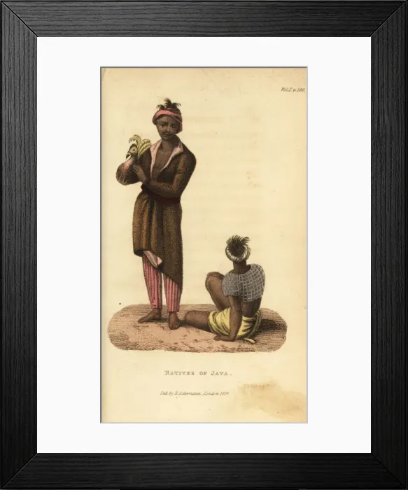 Framed Print : Natives of Java, Indonesia, in ordinary dress Framed Print : Natives of Java, Indonesia, in ordinary dress