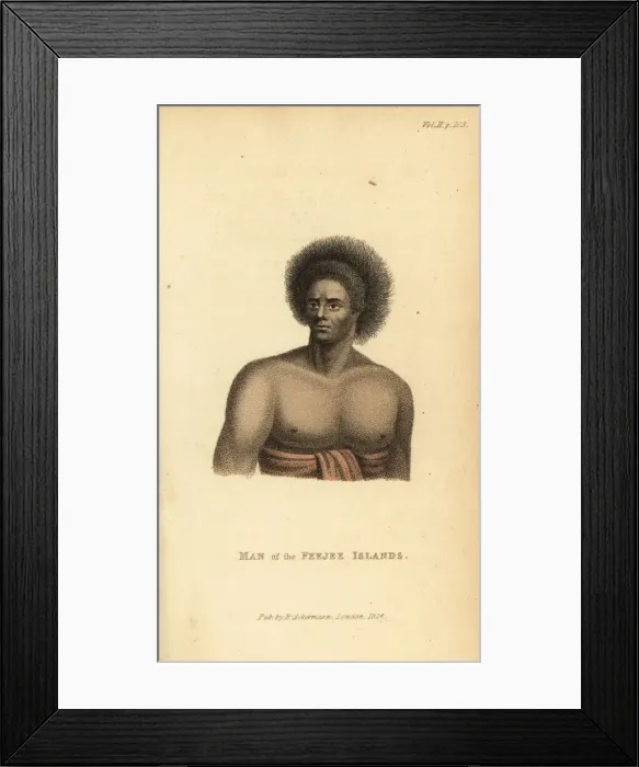 Framed Print : Vouacece, Fijian chief Framed Print : Vouacece, Fijian chief