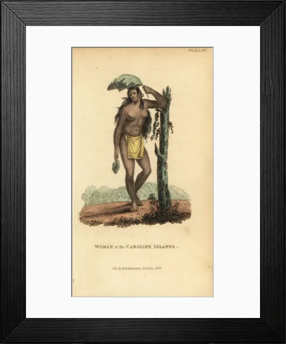 Framed Print : Woman of the Caroline Islands Framed Print : Woman of the Caroline Islands