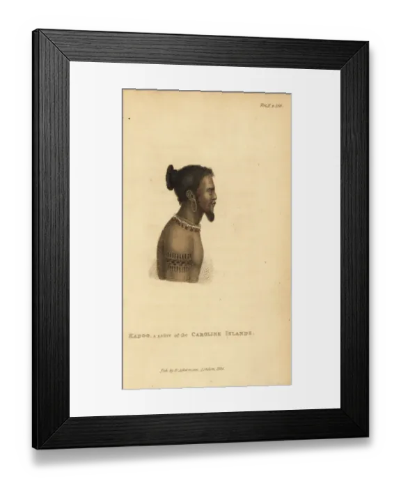 Framed Print : Kadoo, a native of the Caroline Islands Framed Print : Kadoo, a native of the Caroline Islands