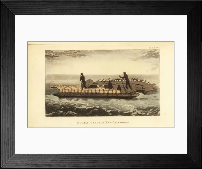 Framed Print : Double canoe of New Caledonia