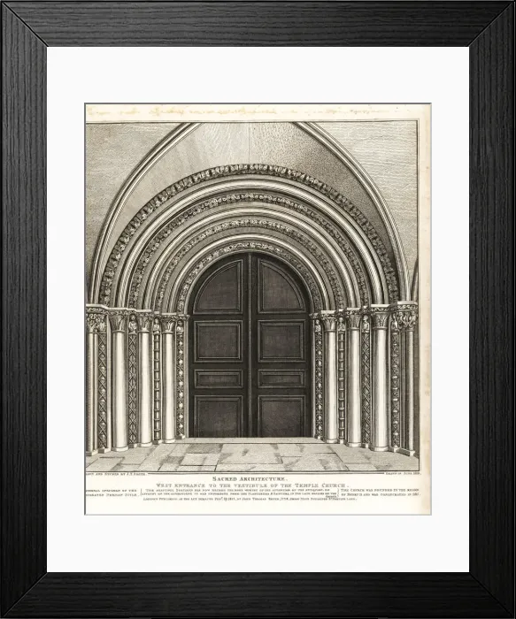 Framed Print : West entrance to the vestibule of the Temple Framed Print : West entrance to the vestibule of the Temple