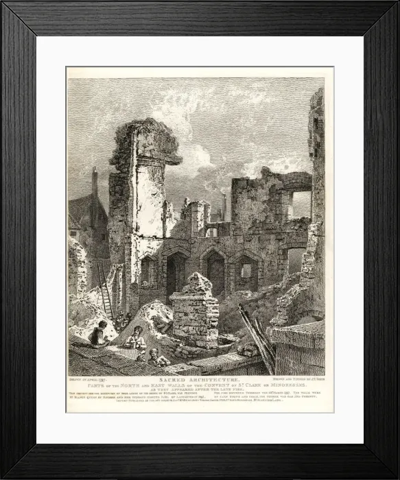 Framed Print : Walls of the Convent of St. Clare or Minoresses, 1797 Framed Print : Walls of the Convent of St. Clare or Minoresses, 1797