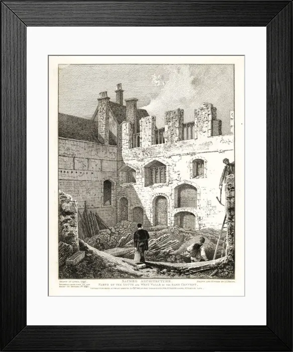 Framed Print : Walls of the Convent of St. Clare or Minoresses, 1797 Framed Print : Walls of the Convent of St. Clare or Minoresses, 1797