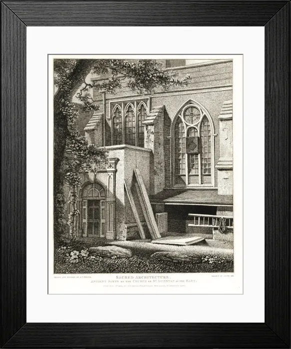 Framed Print : Ancient parts of the Church of St. Dunstan in the East