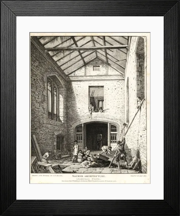 Framed Print : Interior of the ruins of Leadenhall Chapel, 1812 Framed Print : Interior of the ruins of Leadenhall Chapel, 1812
