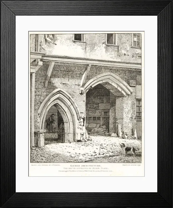 Framed Print : South entrance of Dukes Palace, 1790 Framed Print : South entrance of Dukes Palace, 1790
