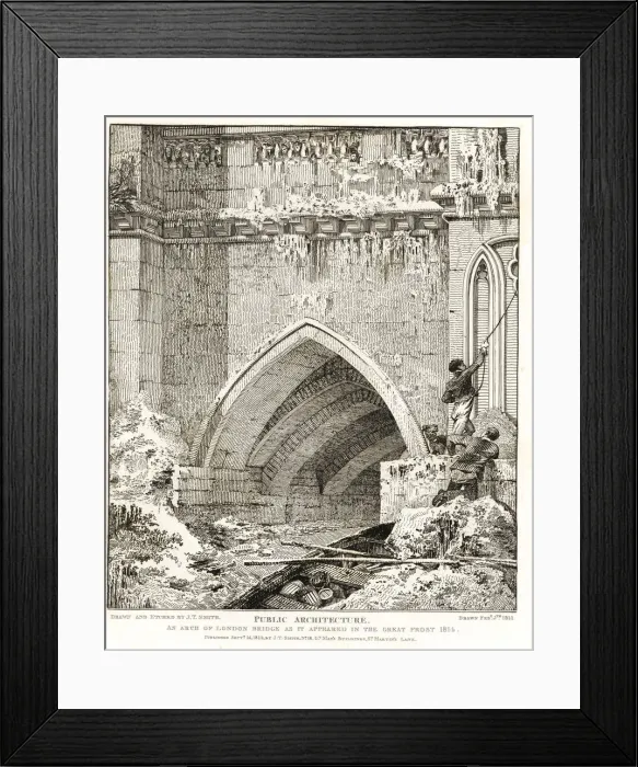 Framed Print : Arch of London Bridge as it appeared in Framed Print : Arch of London Bridge as it appeared in