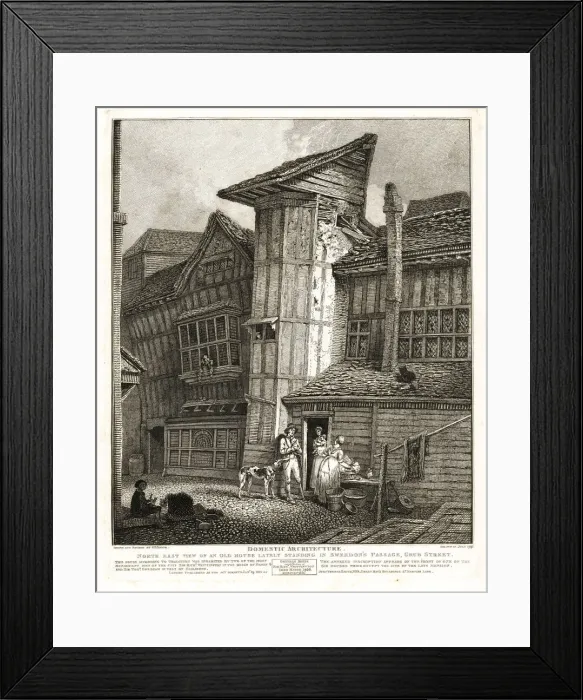 Framed Print : North-east view of a Tudor house in Sweedon s Framed Print : North-east view of a Tudor house in Sweedon s