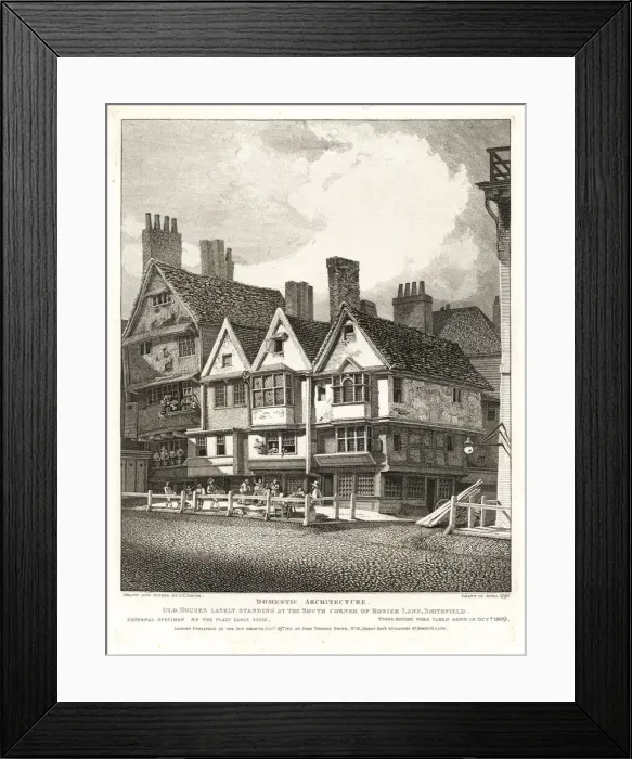 Framed Print : Old Stuart houses at the south corner of Hosier Framed Print : Old Stuart houses at the south corner of Hosier