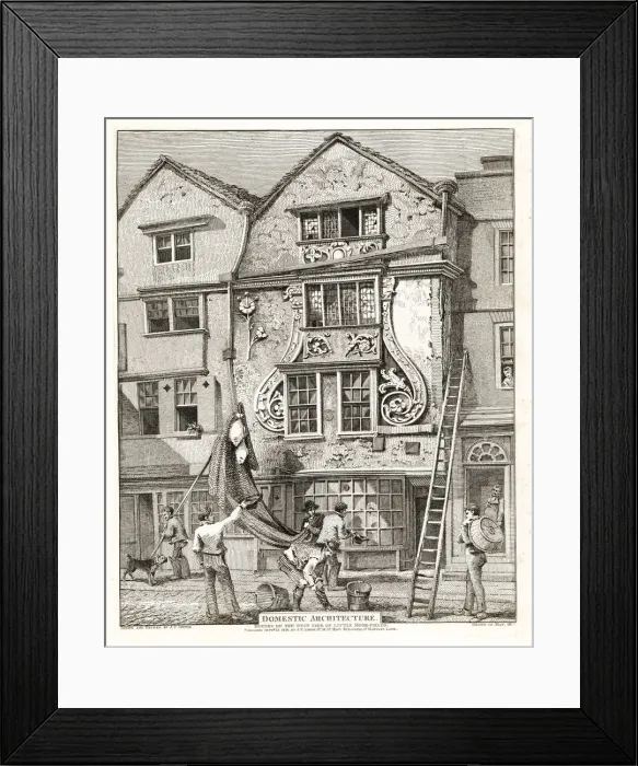 Framed Print : Stuart Houses in the Foliated Style Framed Print : Stuart Houses in the Foliated Style