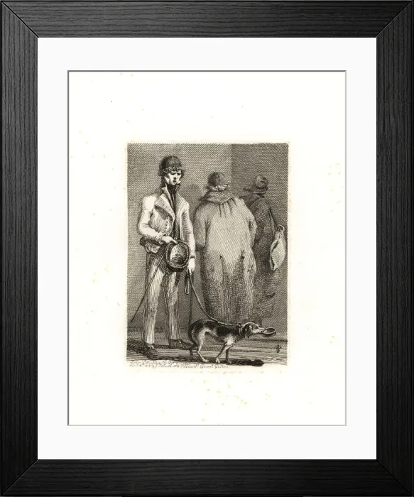 Framed Print : George Dyball, a blind beggar in a sailor s Framed Print : George Dyball, a blind beggar in a sailor s