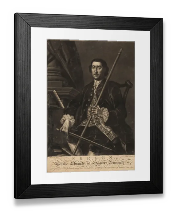 Framed Print : Matthew Skeggs, as Seignor Bumbasto, playing Framed Print : Matthew Skeggs, as Seignor Bumbasto, playing