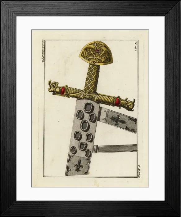 Framed Print : Charlemagnes sword, sheath and hilt Framed Print : Charlemagnes sword, sheath and hilt