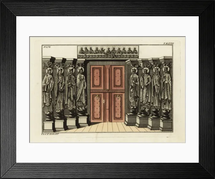 Framed Print : Portal of the Abbey of St. Germain de Pres Framed Print : Portal of the Abbey of St. Germain de Pres