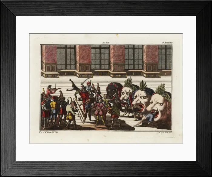 Framed Print : Twenty masked musicians and dancers emerge Framed Print : Twenty masked musicians and dancers emerge